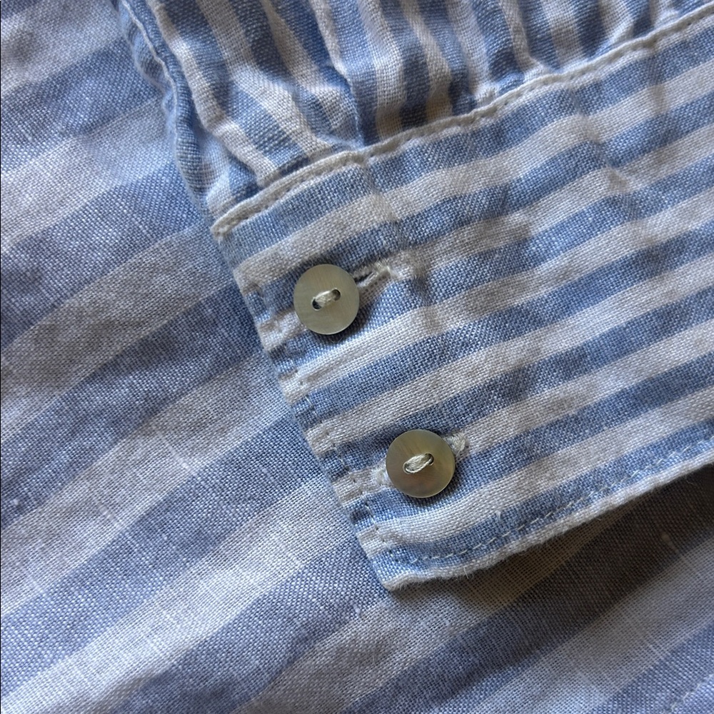 Nicole Miller Blue and White Striped Blouse - Picture 11 of 12